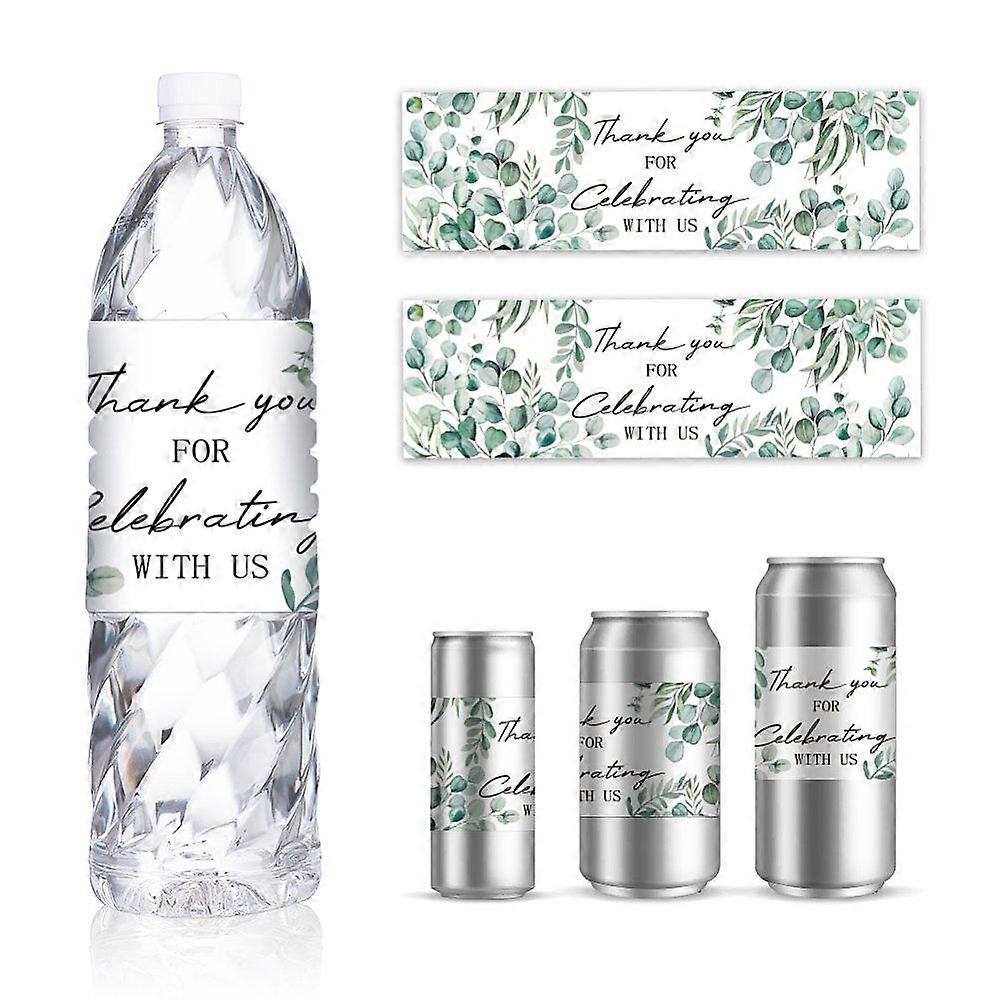 Bottle Label Adhesive Stickers Rectangle Leaf 216x64mm