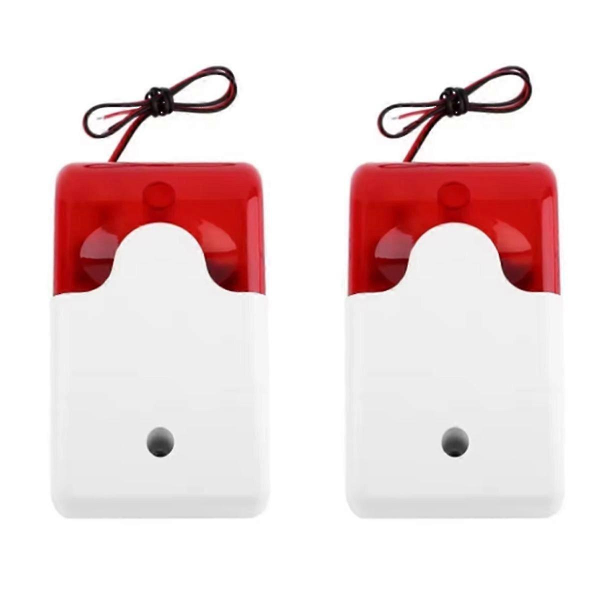 Flash LED Strobe Light Wired Siren 12V Work for Burglar Alarm