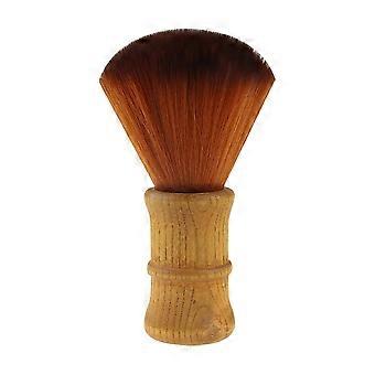 Barber Neck Duster Brush with Soft Bristles and Wooden Handle for Gentle Hair Removal and Salon Use
