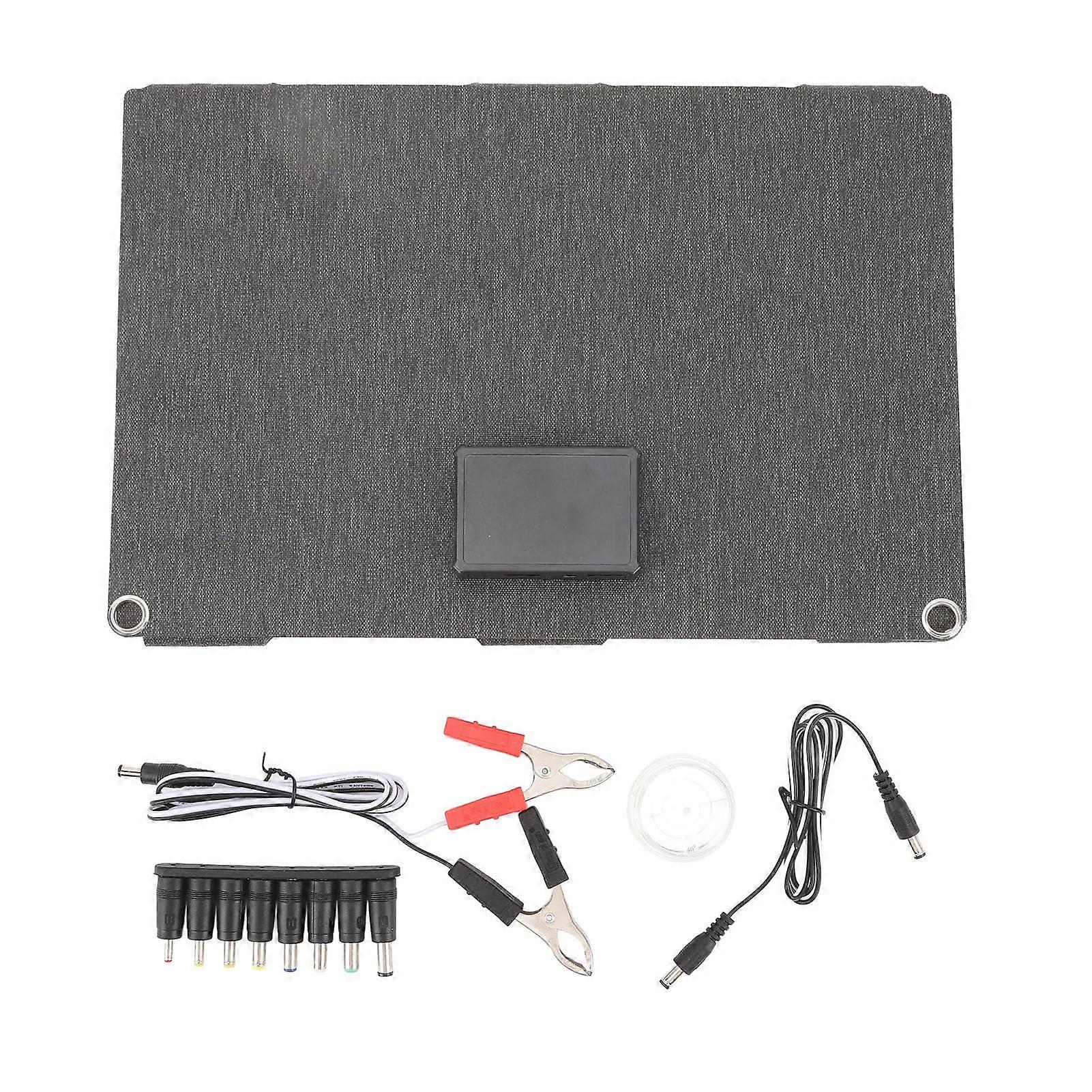 60W Portable Solar Panel Charger PD Fast Charging Waterproof Foldable Design USB C for Camping