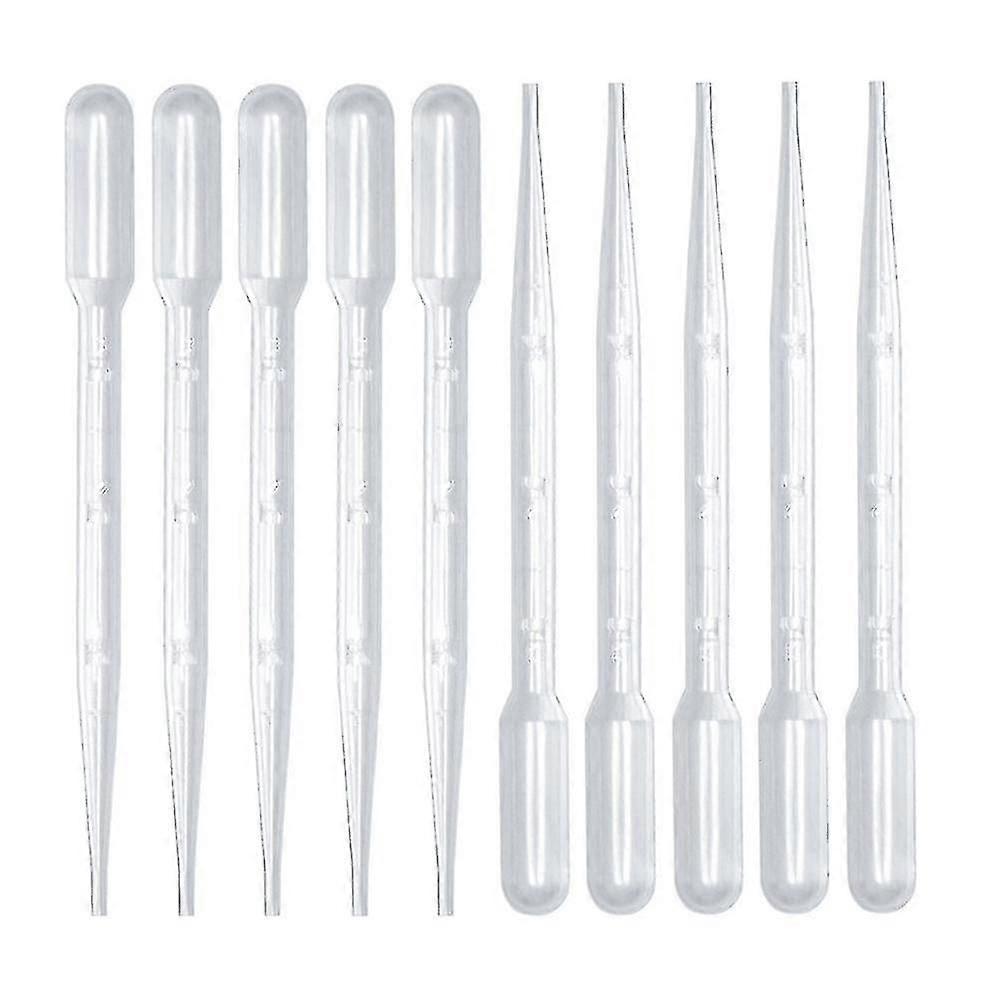 100pcs 3ml Disposable Graduated Pasteur Pipette Plastic Dropper Urine Straw Lab School Tools Pasteur Straw Dropper