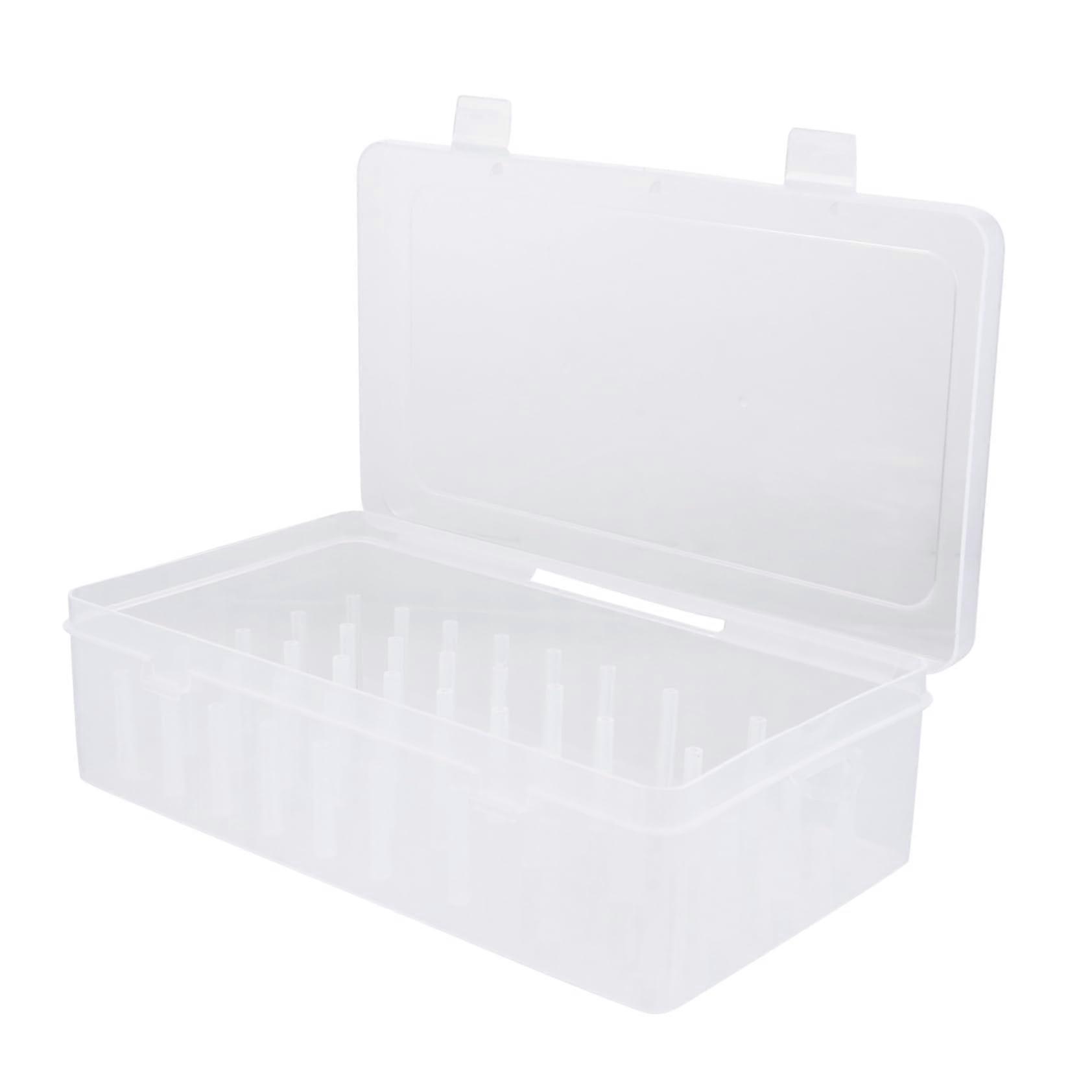 Clear Plastic Thread Storage Box for Sewing, Large Tangle Organizer with Easy Access and Durable Design