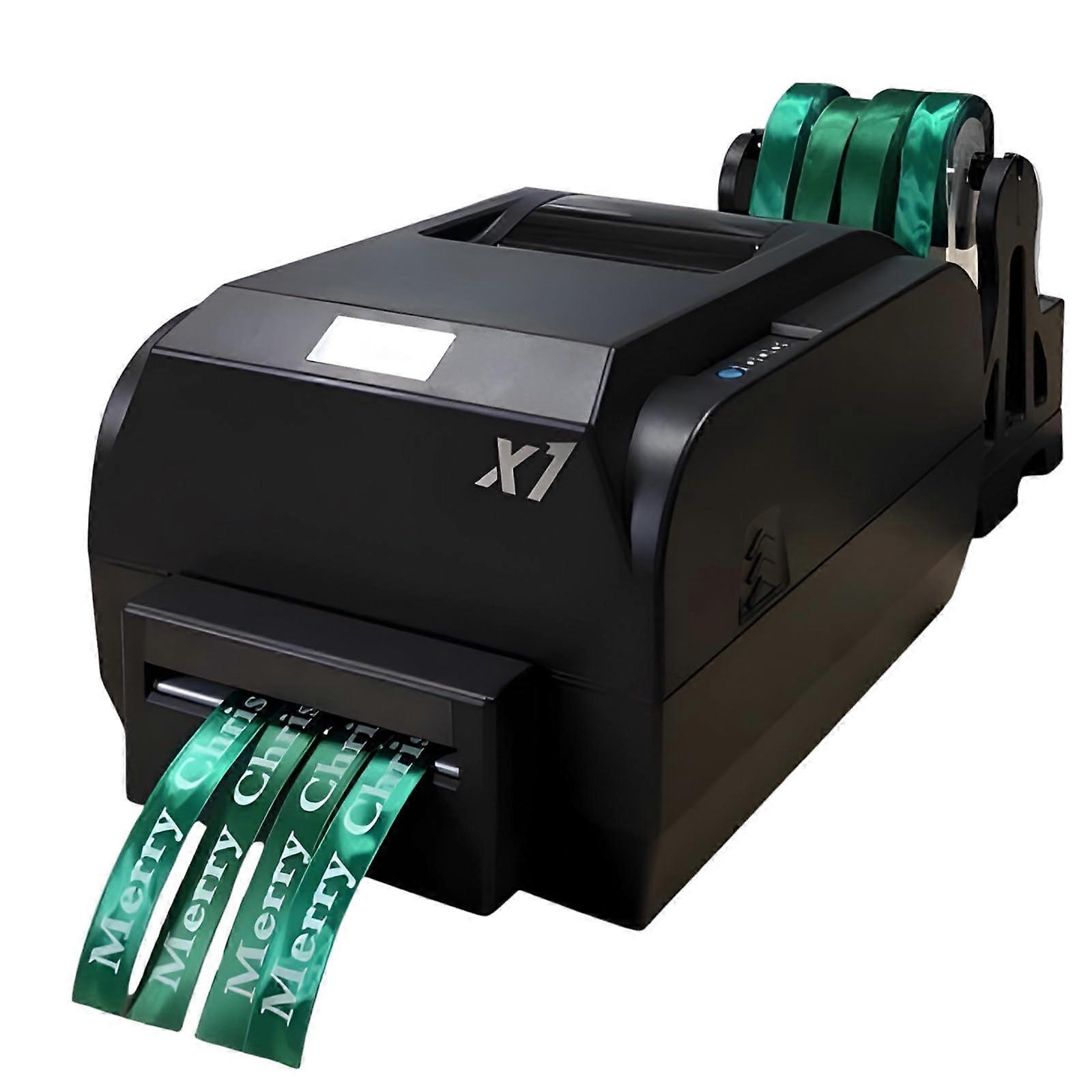 200dpi Satin Ribbon Printing Machine with Holder, Speed USB, 50+ Languages for Gift Packaging