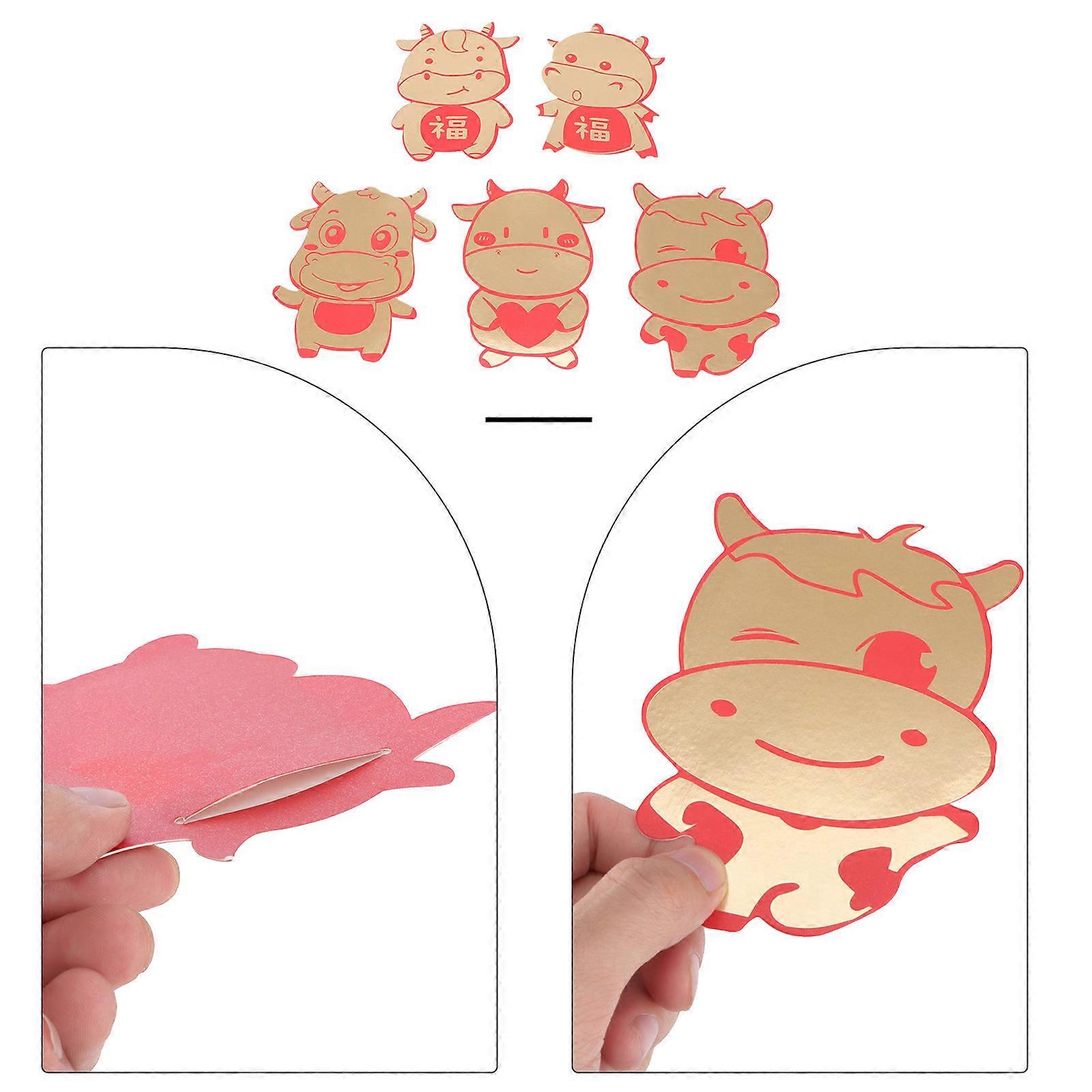 Golden Cartoon Red Packets Paper Envelopes for Storage Using 10Pcs