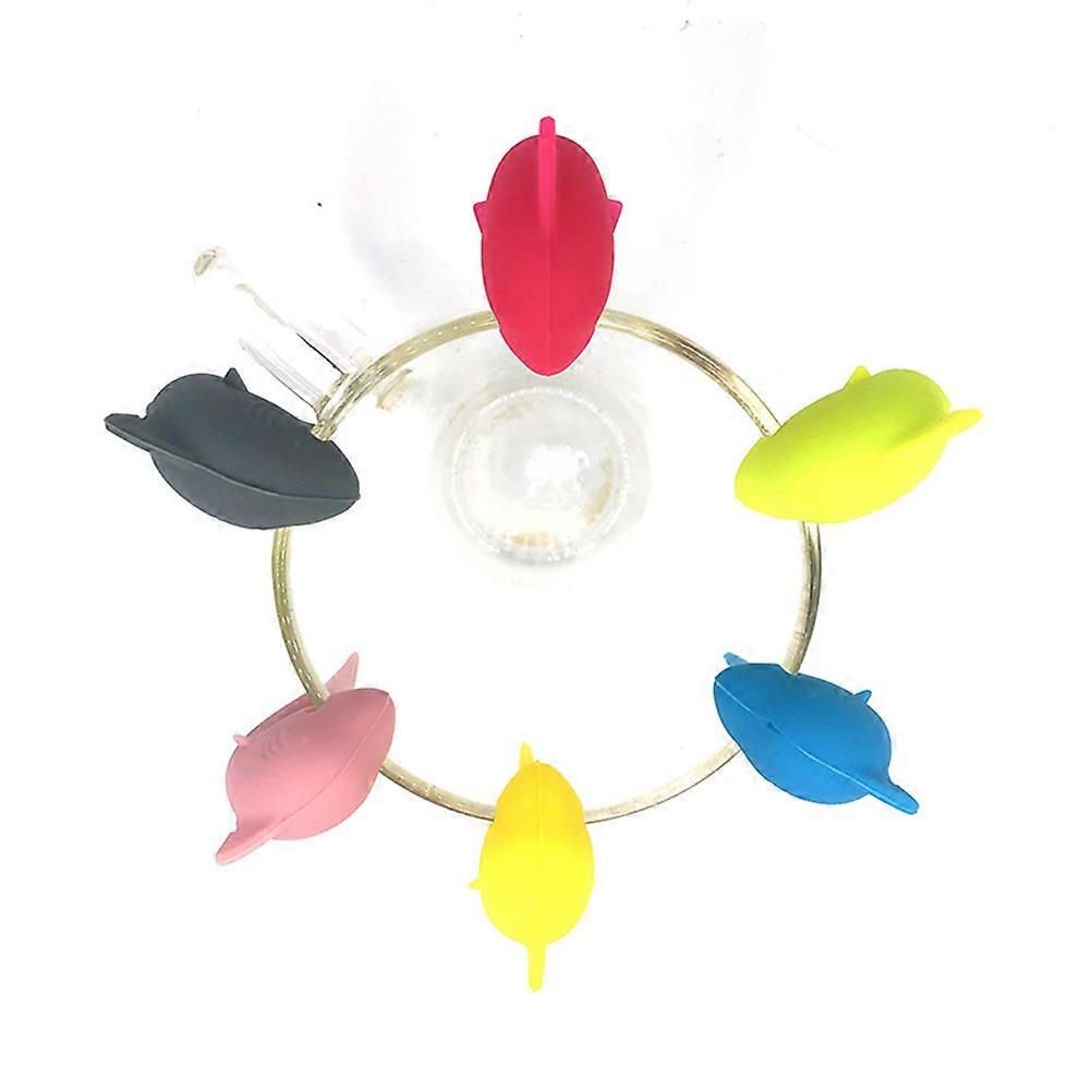 Silicone Shark Markers Glass Identification Party Theme Marking 18Pcs