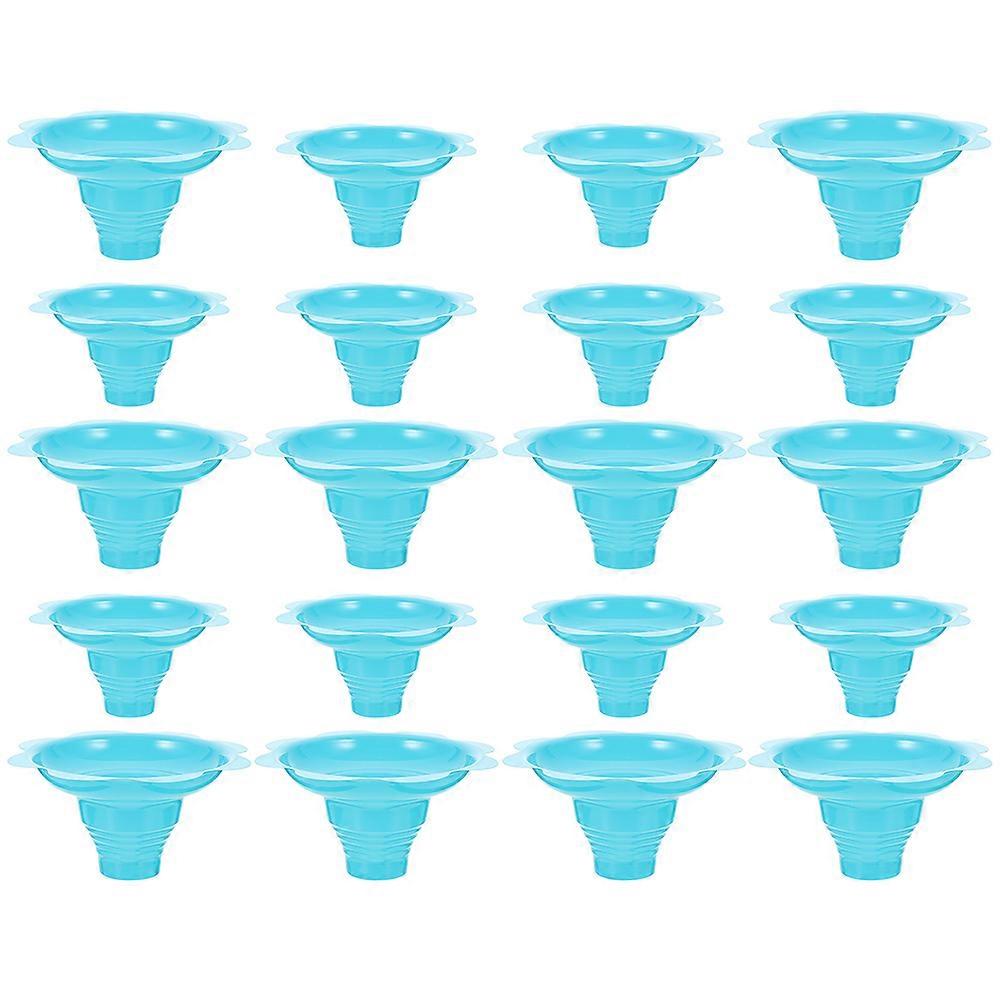Cups Multipurpose Ice Cream Holders for 20Pcs Sky-Blue Pet Cups