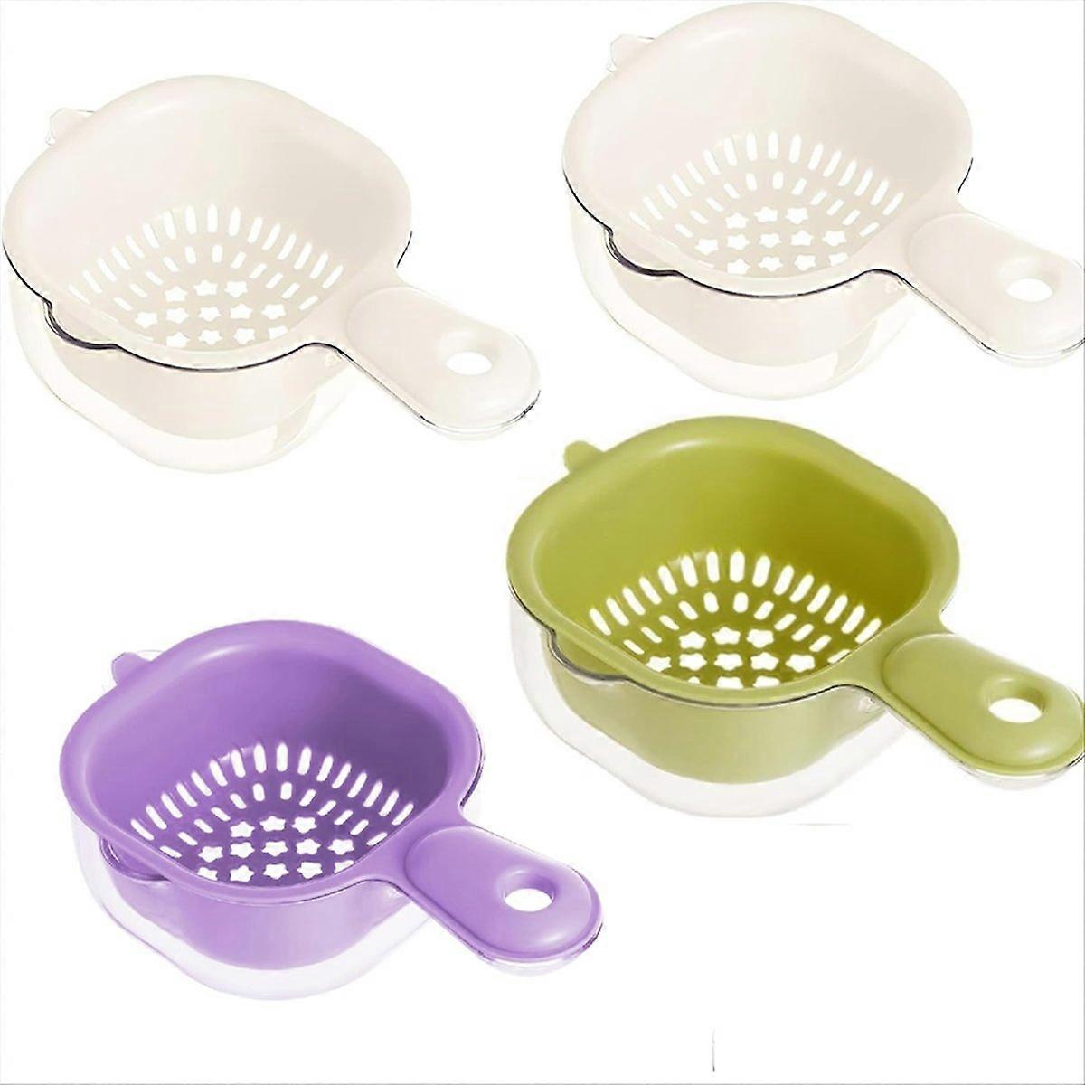 Double-layer drainage basket with handle