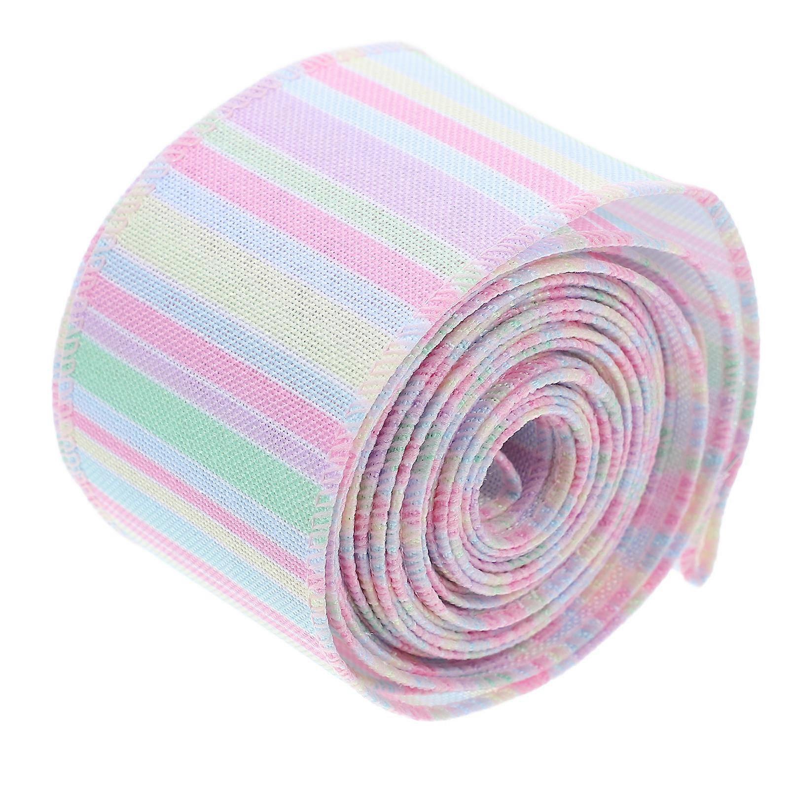Multi-Color Easter Ribbon for Packing 1 Roll Wrapping Ribbon Polyester Material