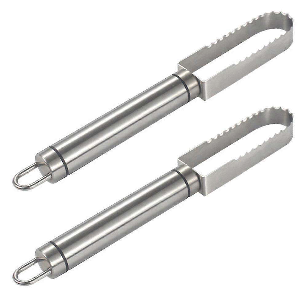 Fish Scale Scrapers Stainless Steel for Fish Cleaning 2Pcs