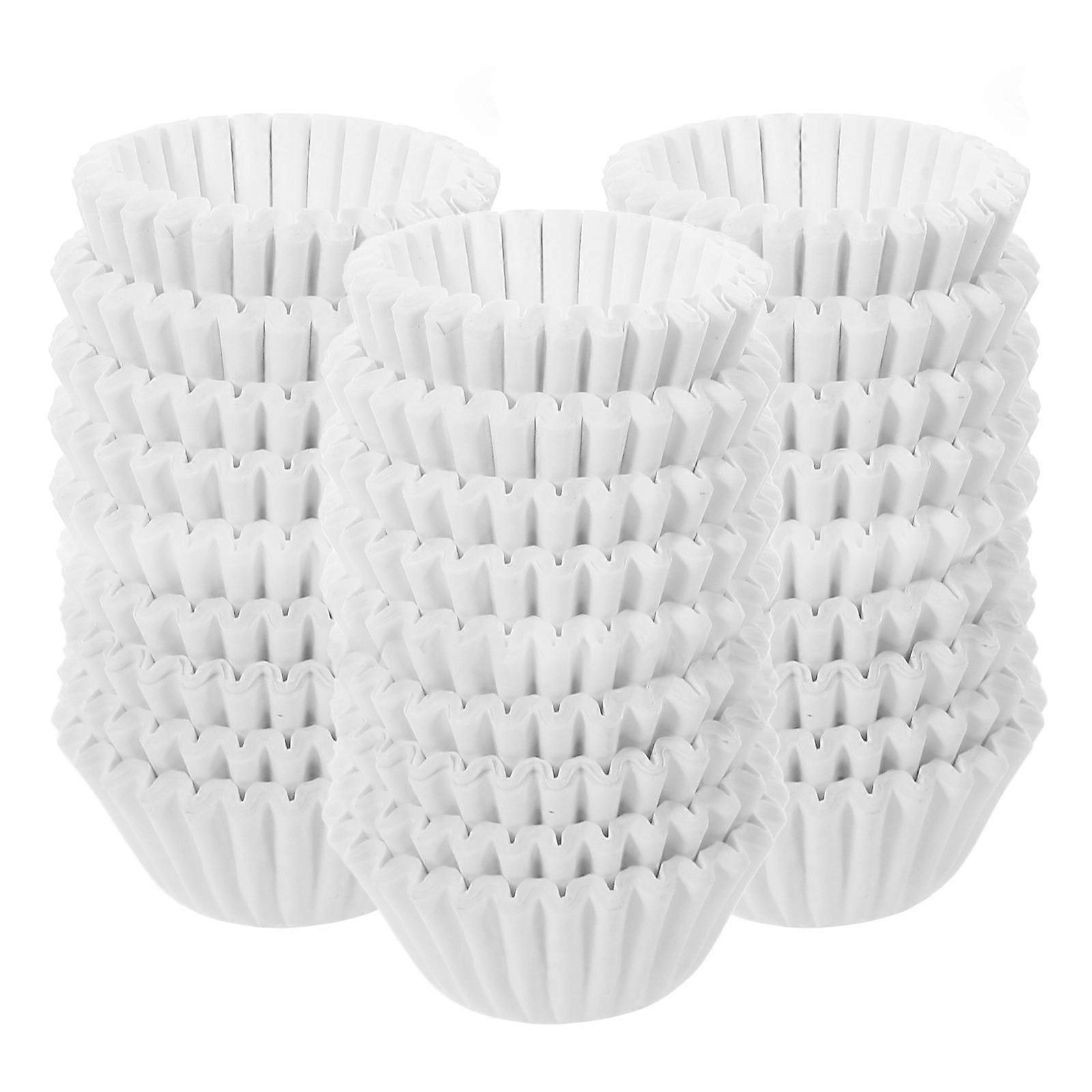 Mini Muffin Liners Paper Candy Cups for Baking Disposable 1000Pcs White