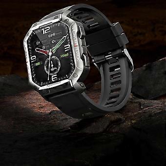 Smartwatch for Men with Bluetooth Calling, Military Design, Outdoor Fitness Tracker, Black Durable