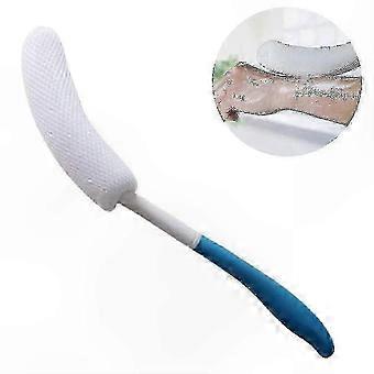 Non-Slip Curved Handle Bath Brush for Easy Reach, Ideal for Seniors and Pregnant Women