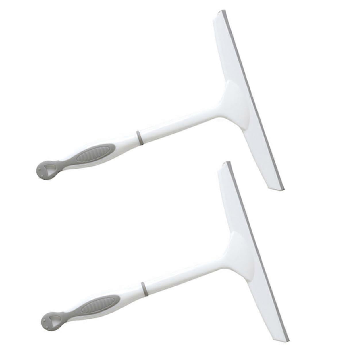 2pcs Window Squeegee and Windshield Scraper Set, Silicone Grip for Streak Drying, Easy Hanging Storage