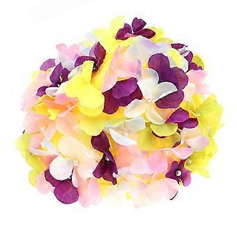 Fashionable Swim Floral Petal Stylish Swimming Hat Bathing Caps Size L for Women (Colorful)