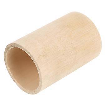 Tube en bambou pour hamster, jouet pour animaux de compagnie, lot de 2 tunnels beiges