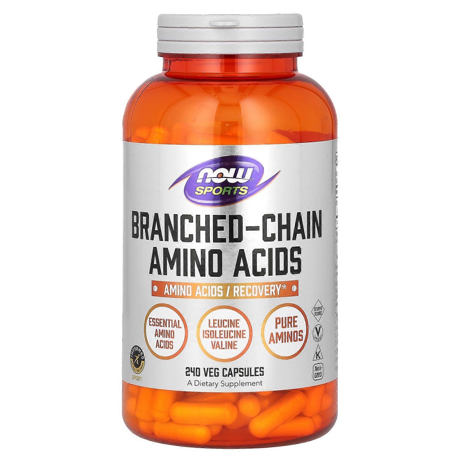 NOW Foods, Sports, Branched-Chain Amino Acids, 240 Capsules