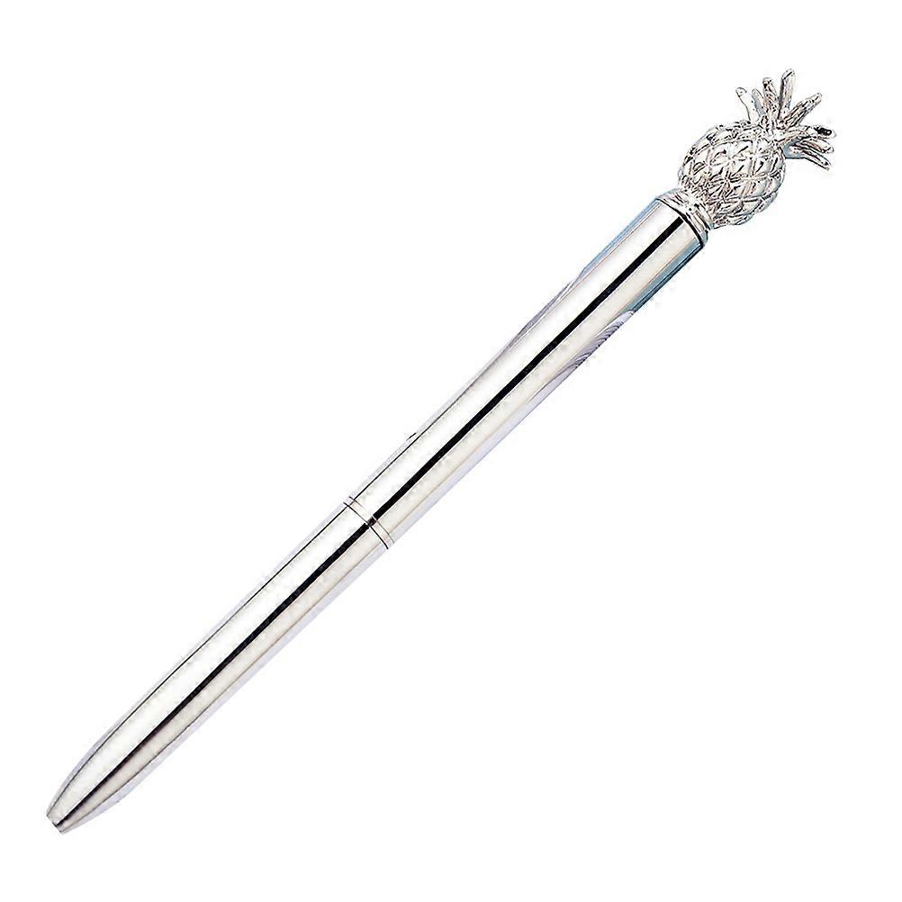 Ballpoint Pen Reflective Pineapple Shape for Writing Use 2Pcs Silver