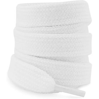 5/8" (15mm) breite dicke Baumwoll-Schnürsenkel für Turnschuhe, fette klobige Schnürsenkel Ersatzschnüre für Old School Schuhe weiß 54"/140cm