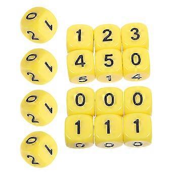 16pcs Number Dice: Interactive Math Learning Dice Set - 16mm Portable Teaching Tools For Kids - Fun Game Props For Classroom Home And Tutoring