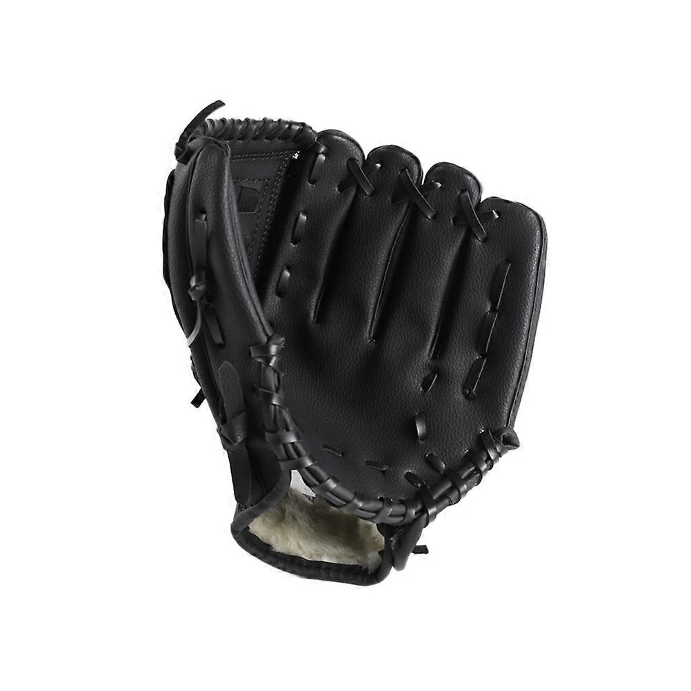 Luva de beisebol para canhoto, luva de softball para treino, 11,5 polegadas, preta.