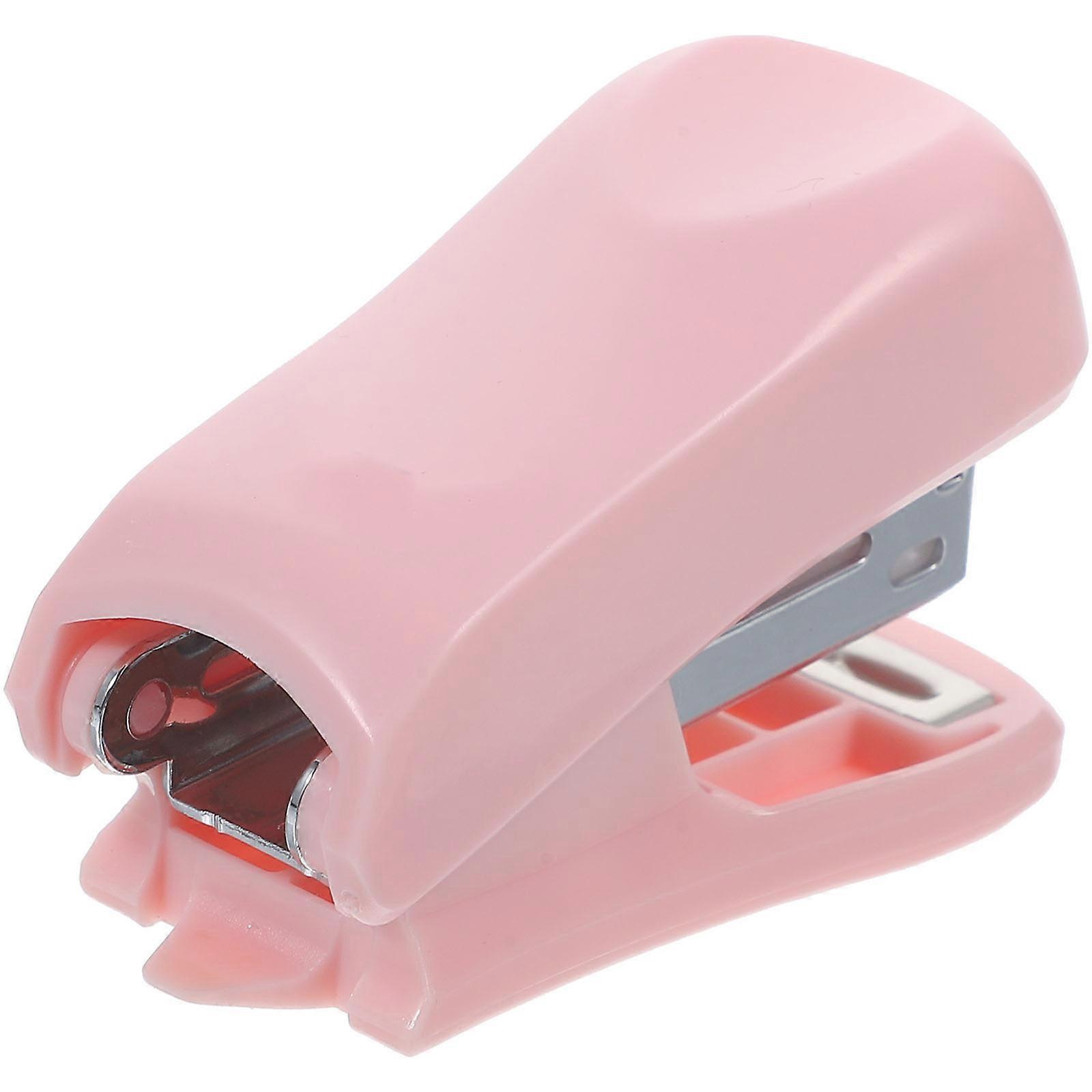 Mini Stapler Small Stapler for Office 1Set Handheld Pink Design