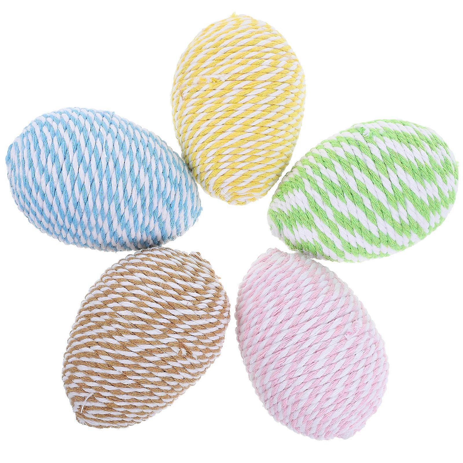5pcs  DIY Foams Easter Eggs Imitation Colorful Eggs Easter Stuffer Decorations