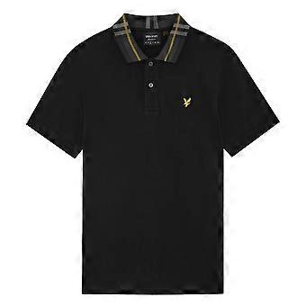 Lyle & Scott Polohemd mit Tartankragen, Jet