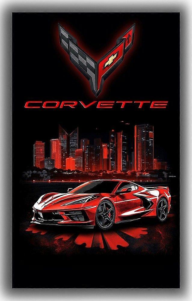 Chevrolet Corvette bilflaggbanner D0340