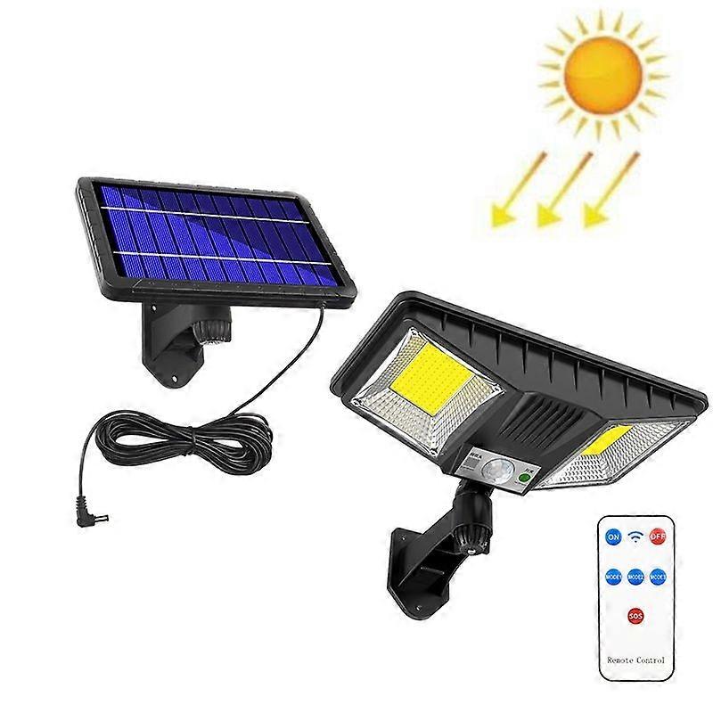 Solar Wall Light with RC, Style: 160 COB Splitable