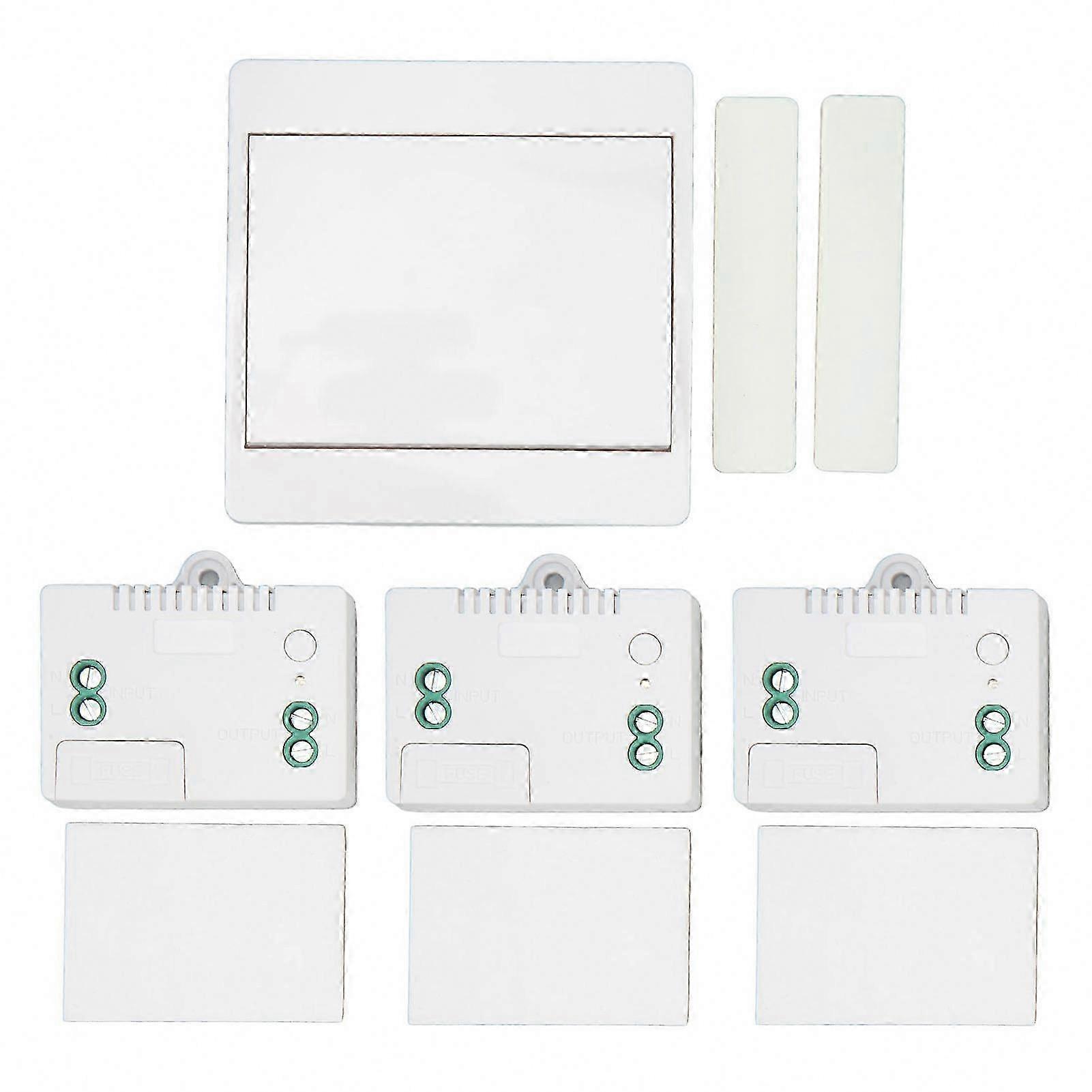 Waterproof Wireless Light Switch Kit, Self-Powered Remote Controller for Wall-Mounted Fixtures, One-to-Three Drag Functionality