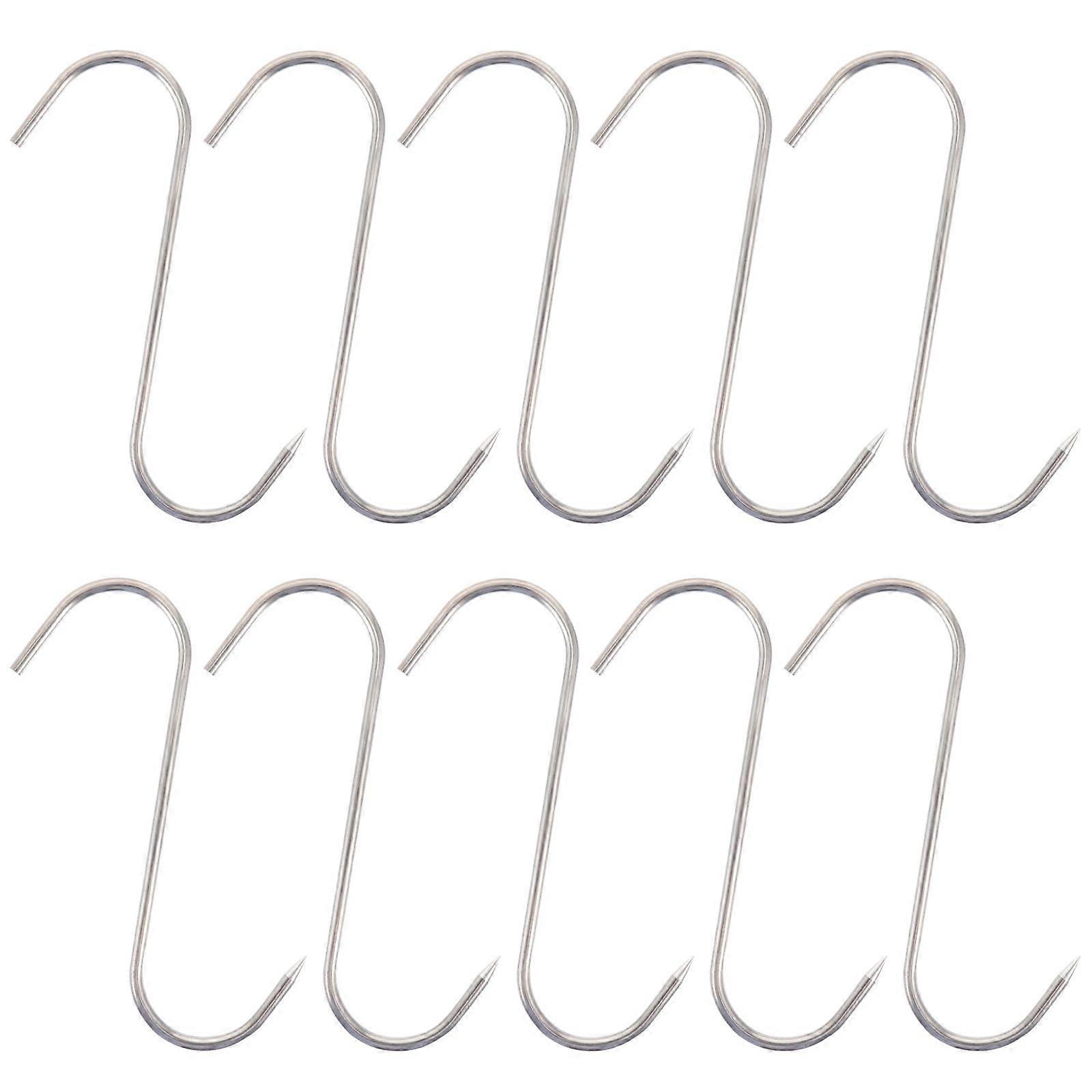 10PCS Meat Processing Butcher Hook Hooks for Bacon Meat Hams Processing