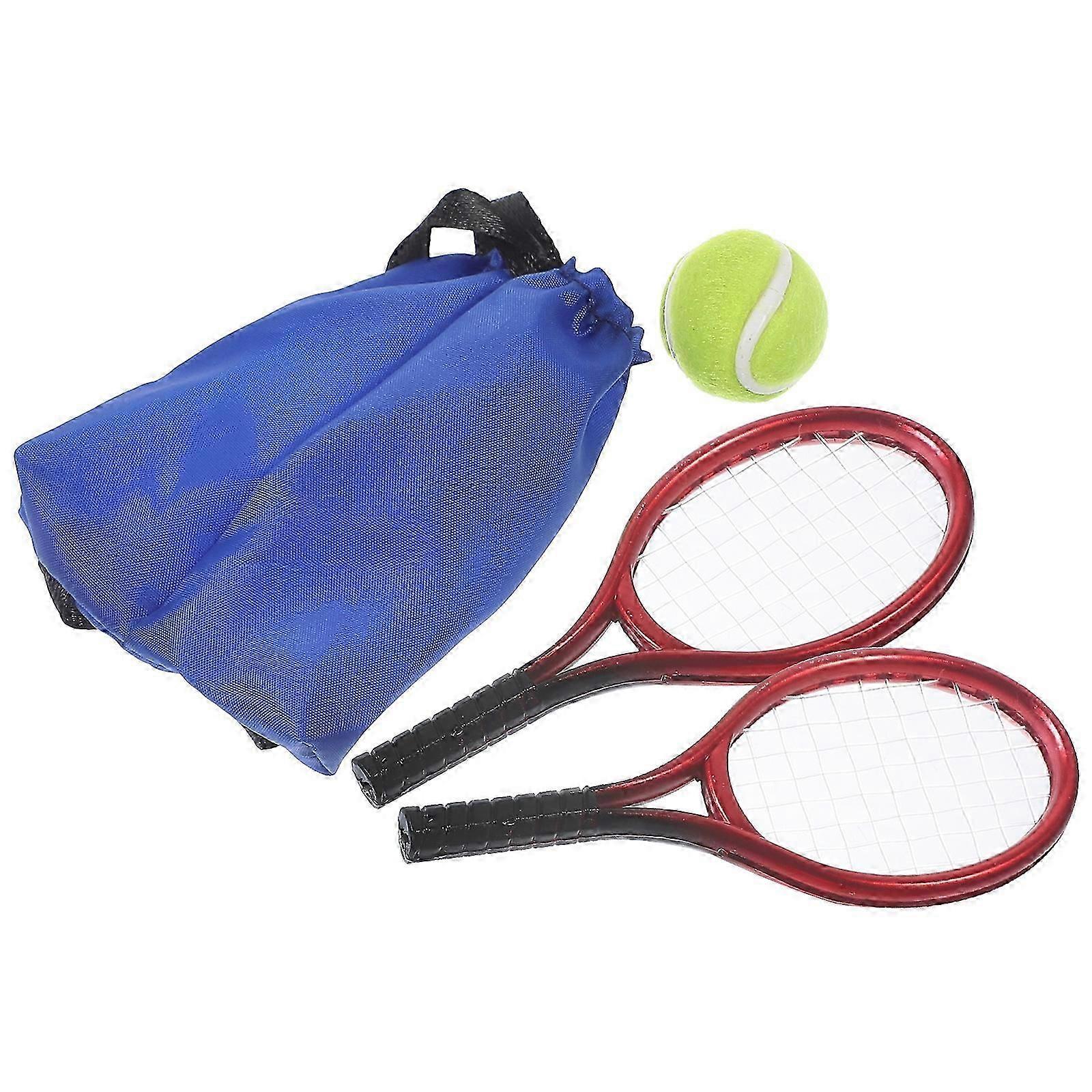 Minitennisracketpynt for spilling 1 sett plastlekermodell