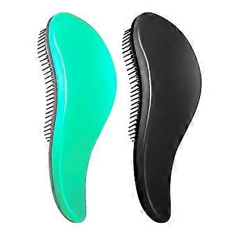 2er-Pack Entwirrbürsten für nasses oder trockenes Haar, für alle Haartypen, entwirrende Haarbürste, schmerzfreie, verwicklungsfreie Haarbürste für Erwachsene und Kinder, Kamm und Haarbürste