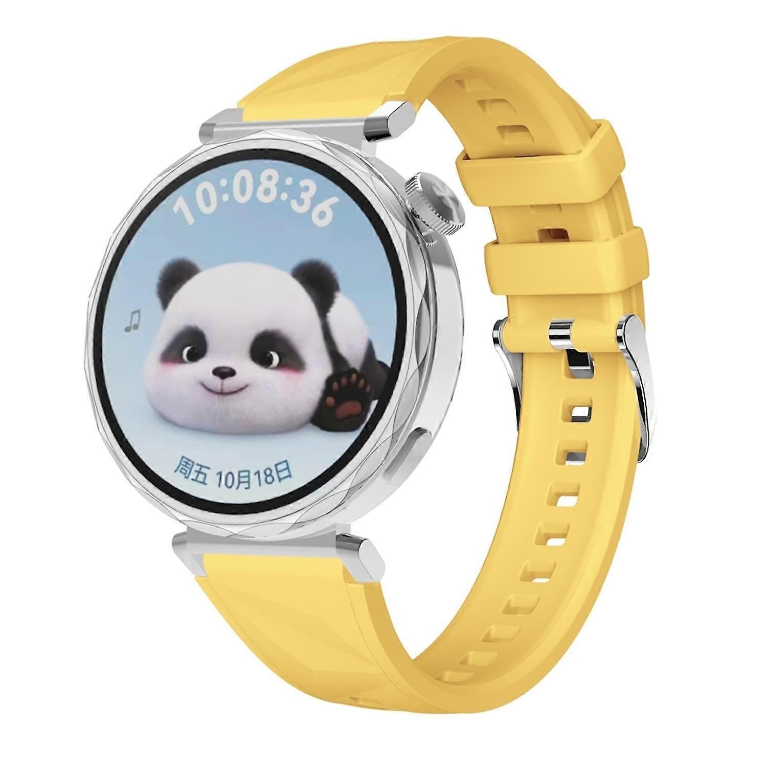 For Huawei Watch GT 5 41mm Design 18mm Sport Silicone Smart Watch Band Yellow