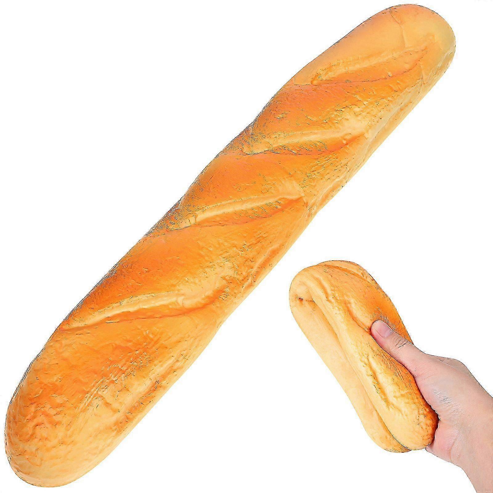 2pcs Fake Bread Artificial Bread Simulation Food Model Decoration Kitchen Prop (Lengthen )
