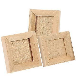 Tiny Frame compatible with Pictures compatible with Decoration with 3Pcs Mini Wood Frames