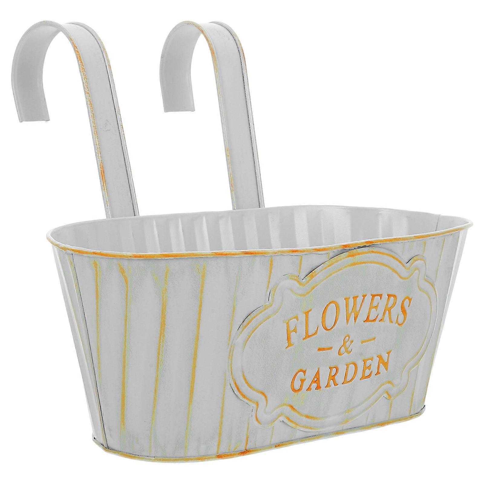 Blumen hängender Eimer Einzigartiger Pflanzeneimer Eisen Gartenarbeit Blumeneimer Blumenbehälter