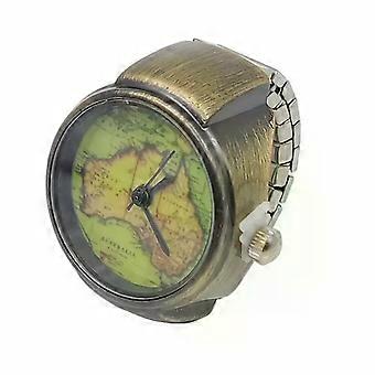Retro kortur med ringur til mænd og kvinder, moderigtigt retro kvartsur, antik kobber, udsøgt lille gaveur