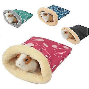 Kleine huisdier hamster slaapzak pouch zacht warm huis voor de winter cavia egel (willekeurige kleur)