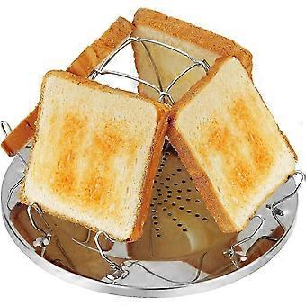 pc Camping Toaster for Gas Stove, 4 Slices Foldable Gas Stove Toaster  (C) [MI]