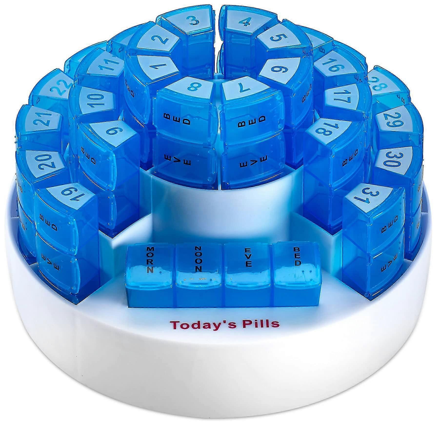 Monthly Pill Box with Removable Compartments