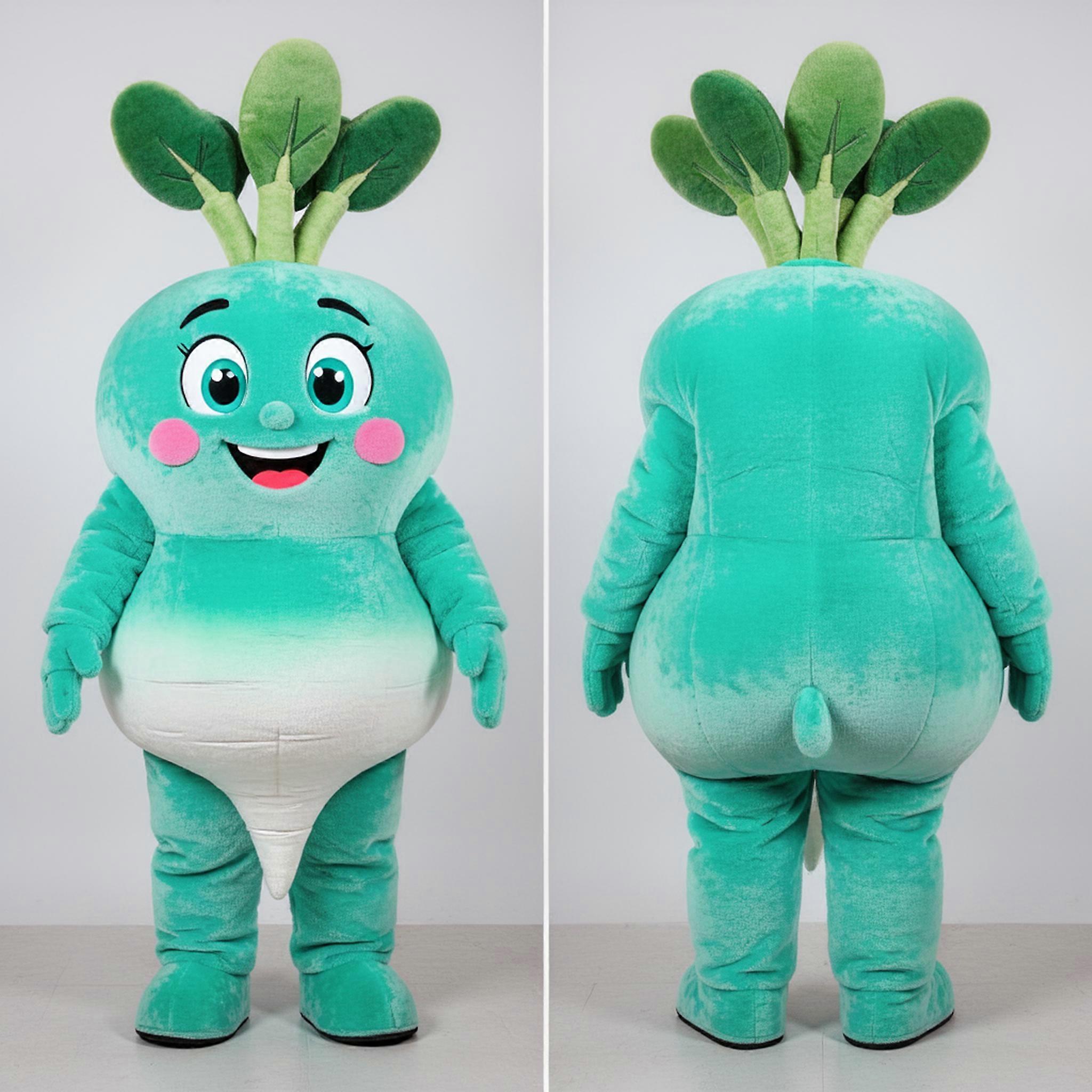 MASTICOT Turquoise Vibrant Radish Mascot