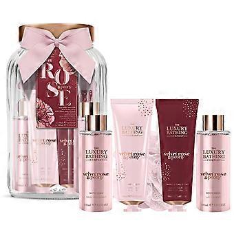 Velvet Rose Gift Set in Glass Jar ( rose & peony )