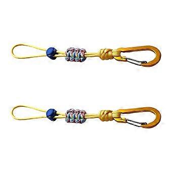 Outdoor Water Bottles Carriers Clip Braided Cord with Adjustable Hoop and Spring-Gate Clip for Camping, Hiking, or Commutes  Yellow