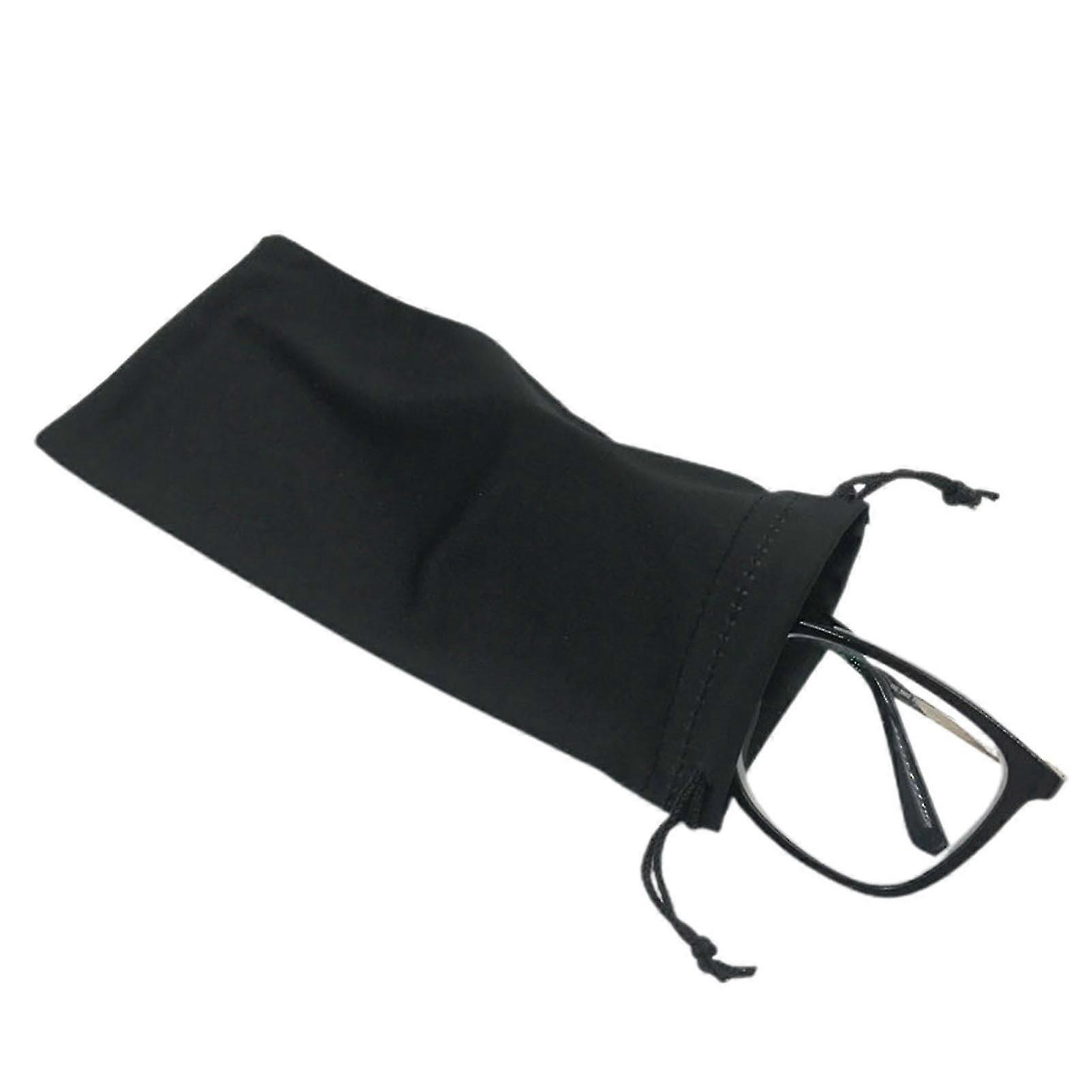Eyeglass Pouch Handmade Cloth Glasses Bag Solid Color Drawstring Closure Gadget