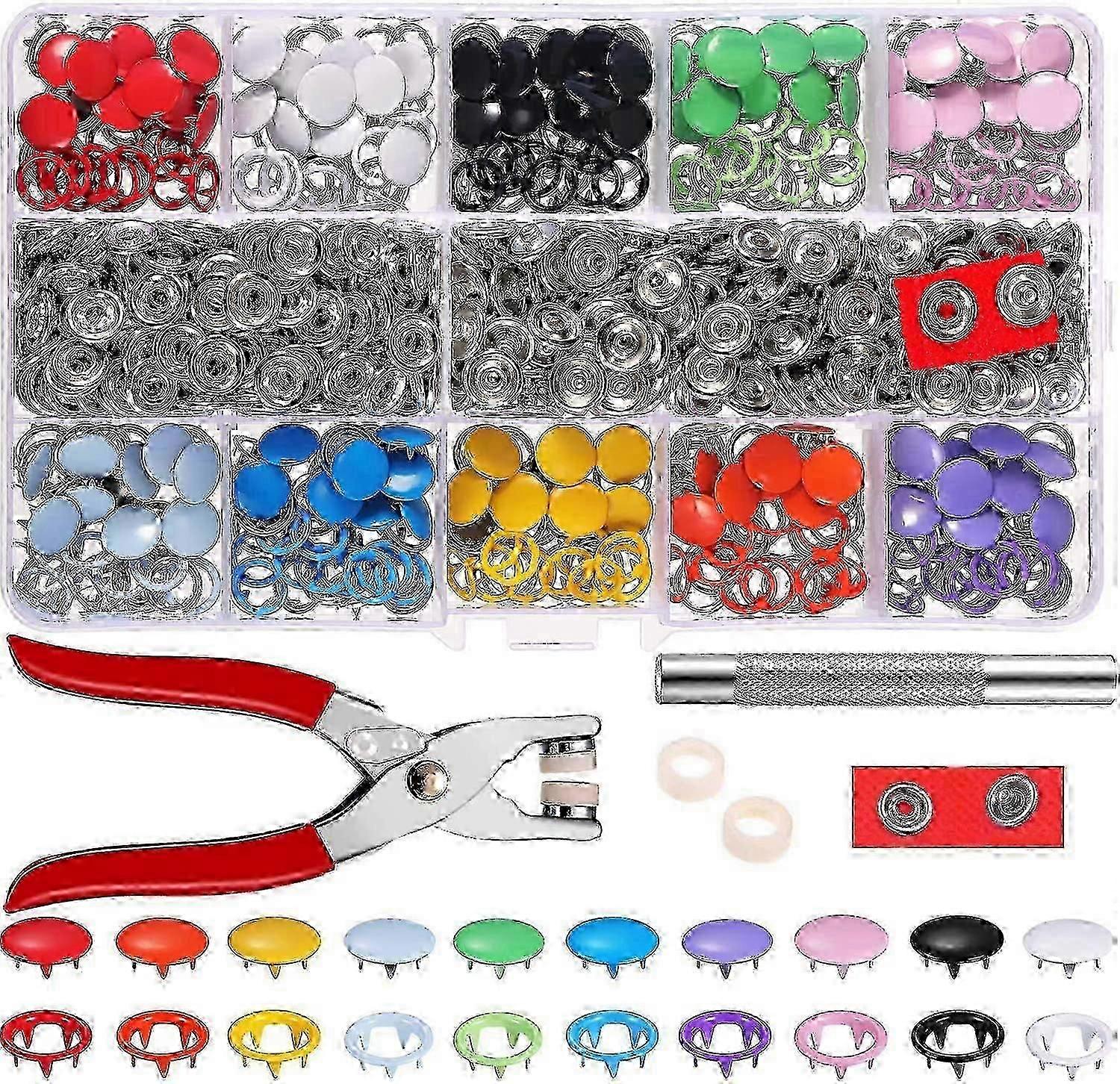 Hollow Fixed Snap Fasteners Set Metal Ring Button Press STuds YF