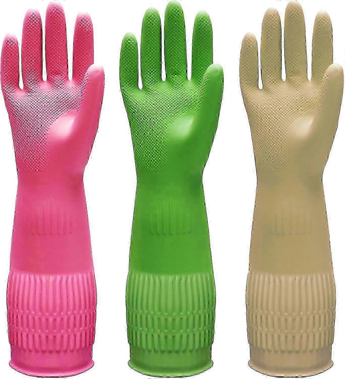 Skin-Safe 15-Inch Reusable Rubber Gloves