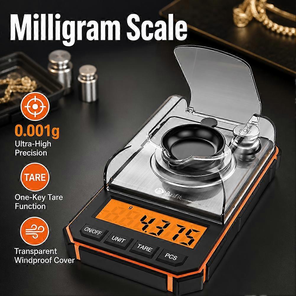 Mini Electronic Scale - Windproof Lid Backlit LCD Tare Function Portable Pocket