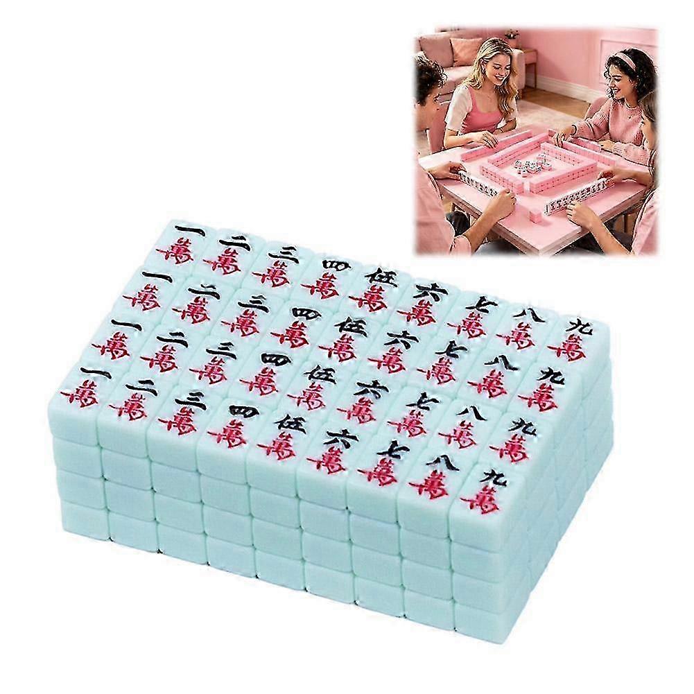 144-Tile Pink Mini Mahjong Melamine