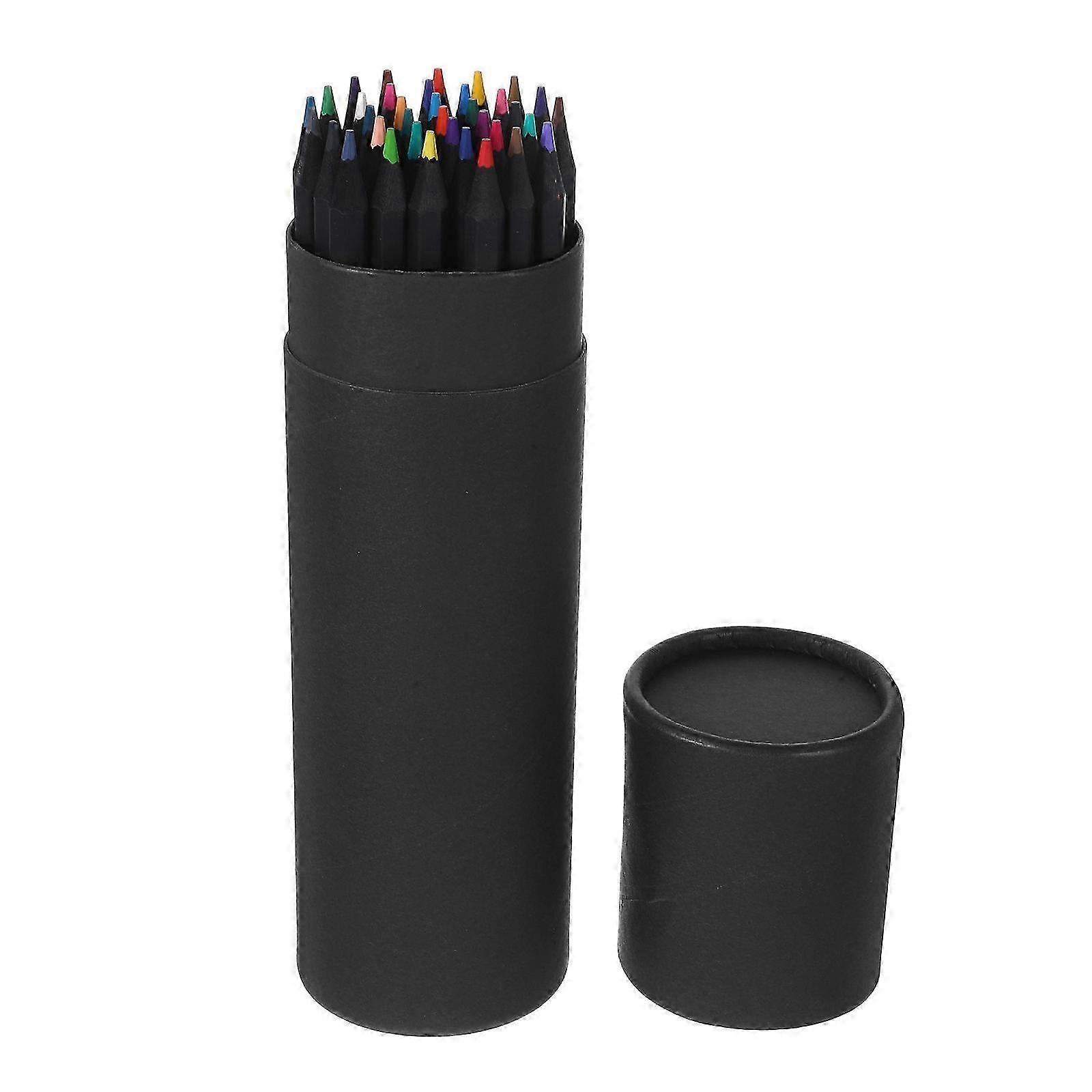 36 Black Wood Colouring Pencils Kit